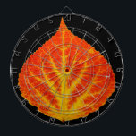 Red & Yellow Aspen Leaf #10 Dartscheibe<br><div class="desc">Mein Gemälde eines Apfelblattes in den hellen Gelbtönen und Rottönen des Herbstes!</div>