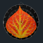 Red & Yellow Aspen Leaf #10 Dartscheibe<br><div class="desc">Mein Gemälde eines Apfelblattes in den hellen Gelbtönen und Rottönen des Herbstes!</div>