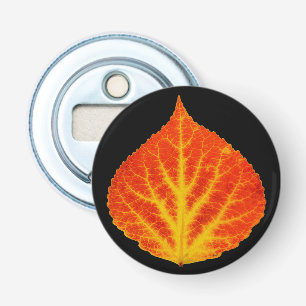 Red & Yellow Aspen Leaf #10 Flaschenöffner