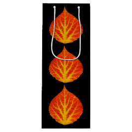 Red & Yellow Aspen Leaf #10 Geschenktüte Für Weinflaschen