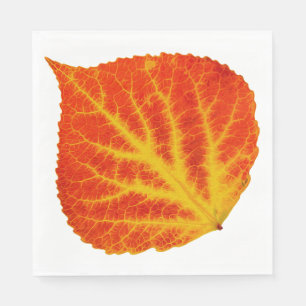 Red & Yellow Aspen Leaf #10 Serviette