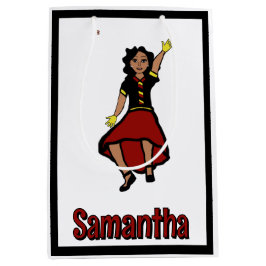 Red Yellow Black Tiered Dancer #2 Mittlere Geschenktüte