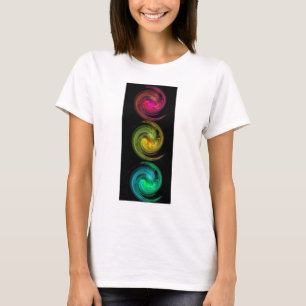 RED YELLOW BLAUE LIGHT VORTEX Fraktal Art Collecti T-Shirt