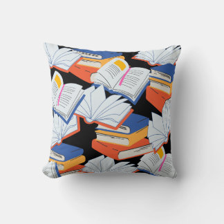 Red Yellow Blue Books Book Club Reading Kissen