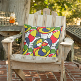 Red Yellow Blue Green Beach Ball Kissen