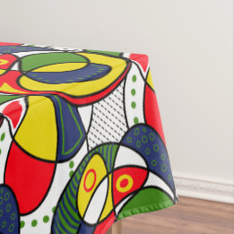 Red Yellow Blue Green Beach Ball Tischdecke