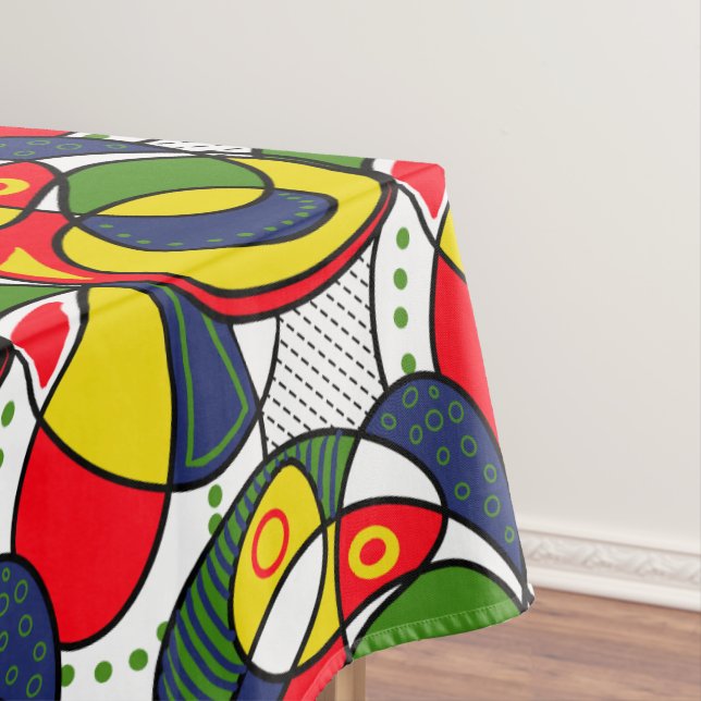 Red Yellow Blue Green Beach Ball Tischdecke (Beispiel)