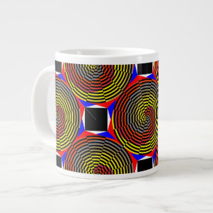 Red Yellow Blue Spiral von Kenneth Yoncich Jumbo-Tasse