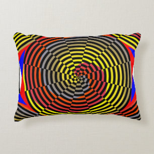 Red Yellow Blue Spiral von Kenneth Yoncich Zierkissen