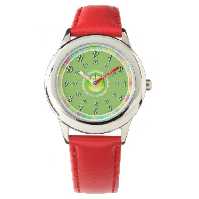 Red Yellow Green Watch Armbanduhr (Vorderseite)