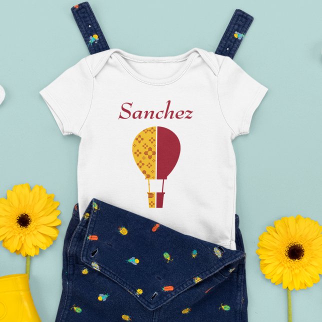 Red Yellow New Mexico Zia Hot Air Ballon Baby Strampler (Von Creator hochgeladen)