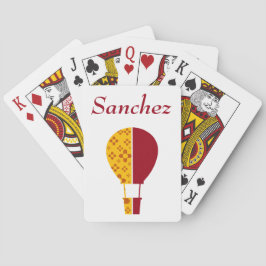 Red Yellow New Mexico Zia Hot Air Ballon Spielkarten