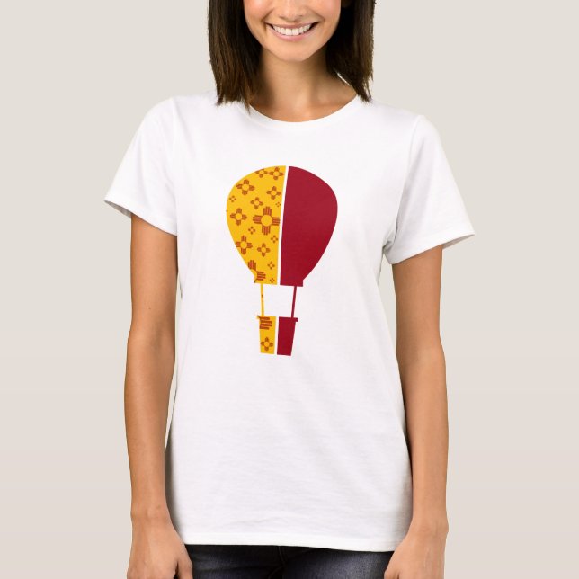 Red Yellow New Mexico Zia Hot Air Ballon T-Shirt (Vorderseite)