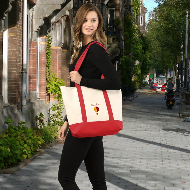 Red Yellow New Mexico Zia Hot Air Ballon Tragetasche (Von Creator hochgeladen)