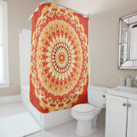 Red Yellow Orange Summer Sun Mandala Pattern