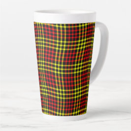 Red Yellow Plaid Checker Seamless Pattern Milchtasse