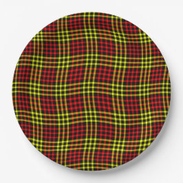 Red Yellow Plaid Checker Seamless Pattern Pappteller