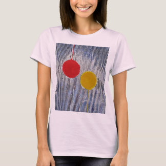 Red Yellow Sun Spot Polka Dots Abstrakt T-Shirt