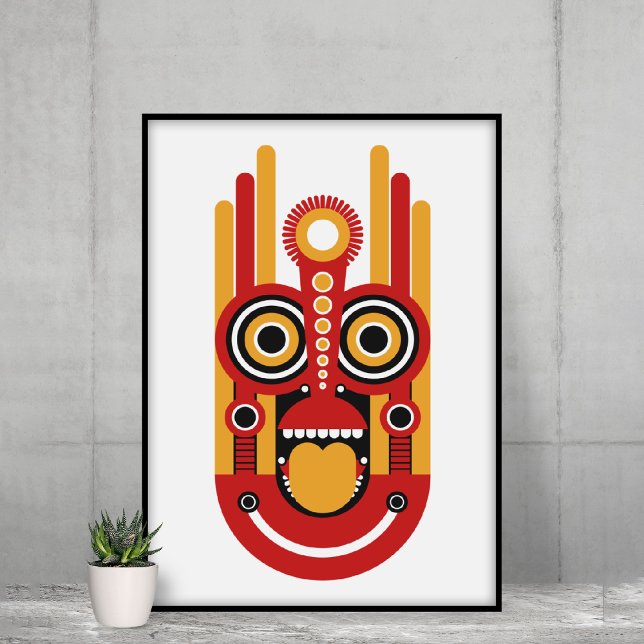 Red Yellow Tiki Leinwanddruck (Von Creator hochgeladen)