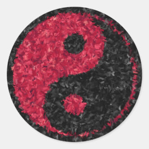Red Yin Yang Sticker