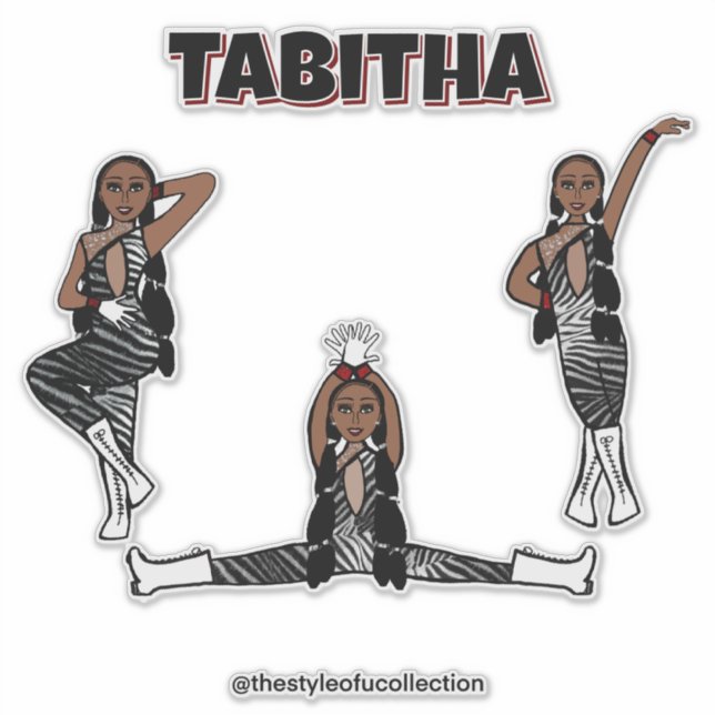 Red Zebra Dancer #3 Aufkleber (Vorderseite)