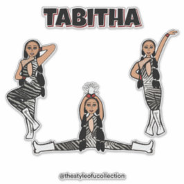 Red Zebra Dancer #4 Aufkleber