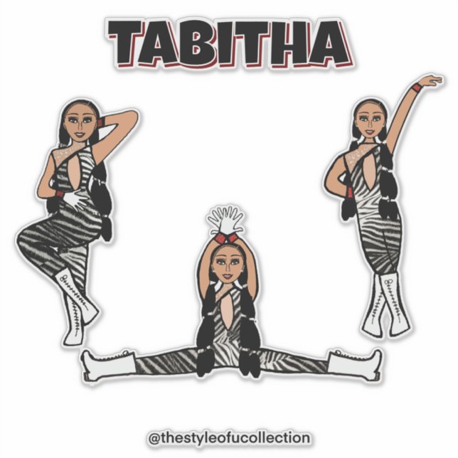 Red Zebra Dancer #4 Aufkleber (Vorderseite)