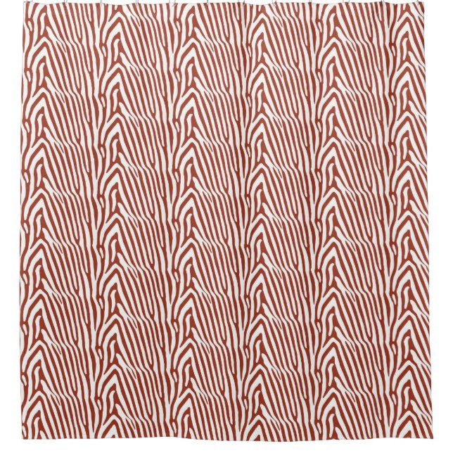 RED ZEBRA STRIPES DUSCHVORHANG (Vorderseite)