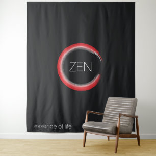 Red Zen Tapestry Wandteppich