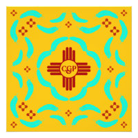 Red Zia Symbols New Mexico Türkis Feathers