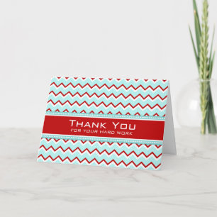 Red Zickzack Administrative Professionals Day Card Karte