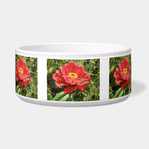 Red Zinnia Dog Bowl Napf