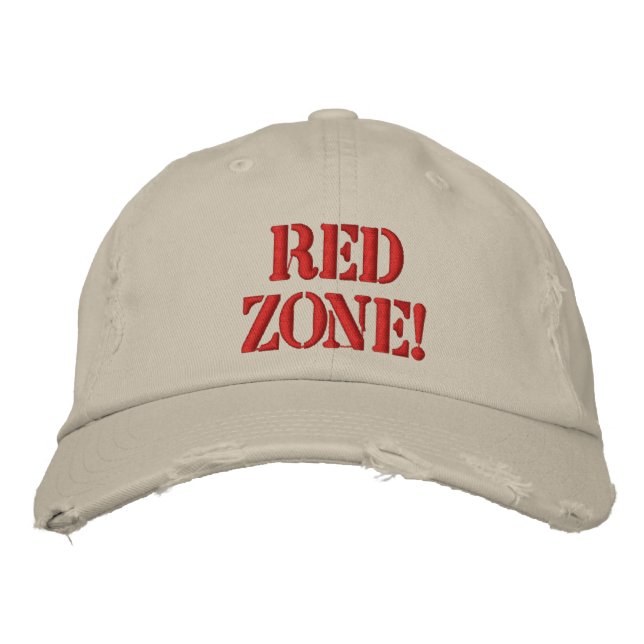 Red Zone! Bestickte Baseballkappe (Vorderseite)