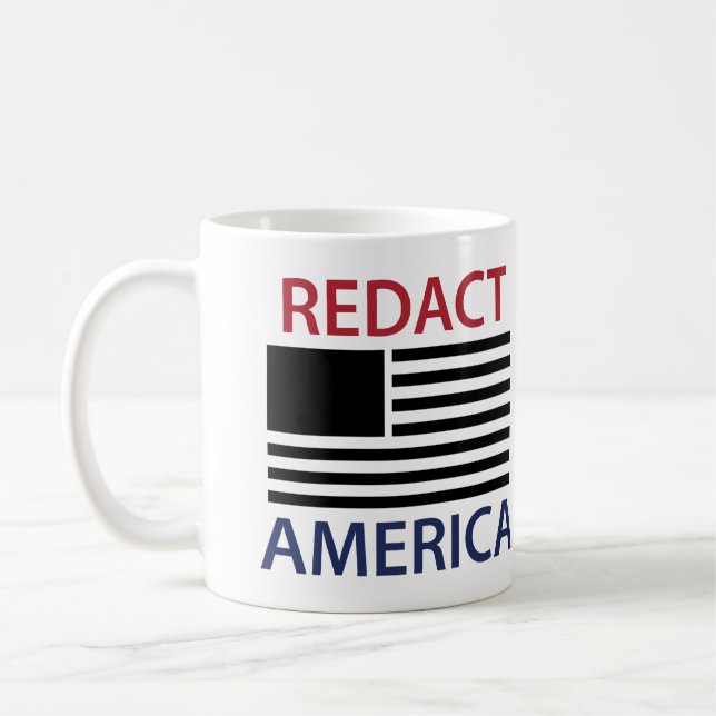 REDACT AMERICA T-Shirt Kaffeetasse (Links)