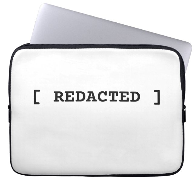 [ REDACTED ] Minimalist Typographic Professional  Laptopschutzhülle (Vorderseite)