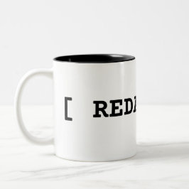 [ REDACTED ] Typographic Minimalist Two-Tone Mug Zweifarbige Tasse