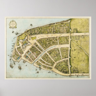 Redaktion des Castello-Plans New Amsterdam im Jahr Poster