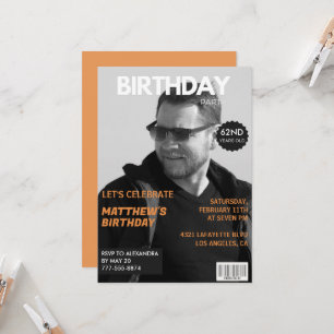 Redaktion des Schwarz-Weiß-Magazins 62. Geburtstag Einladung