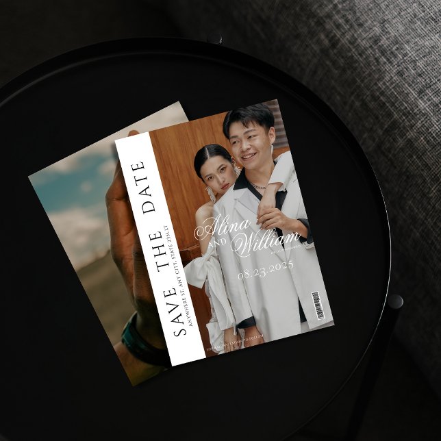 Redaktion Zeitschrift Cover Wedding Save the Date Einladung (Von Creator hochgeladen)