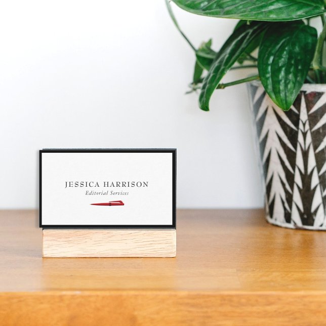 Redaktionelle Dienste - Black Border Business Card Visitenkarte (Business Card Editorial Services)