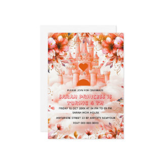 Redaktioneller Vier je eine Prinzessin 4. Geburtst Einladung