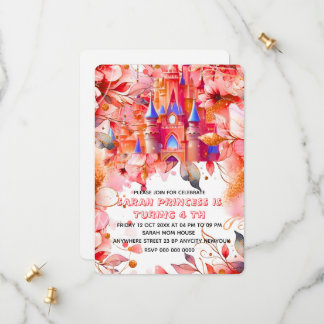Redaktioneller Vier je eine Prinzessin 4. Geburtst Save The Date