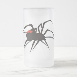 Redback-Spinne Mattglas Bierglas