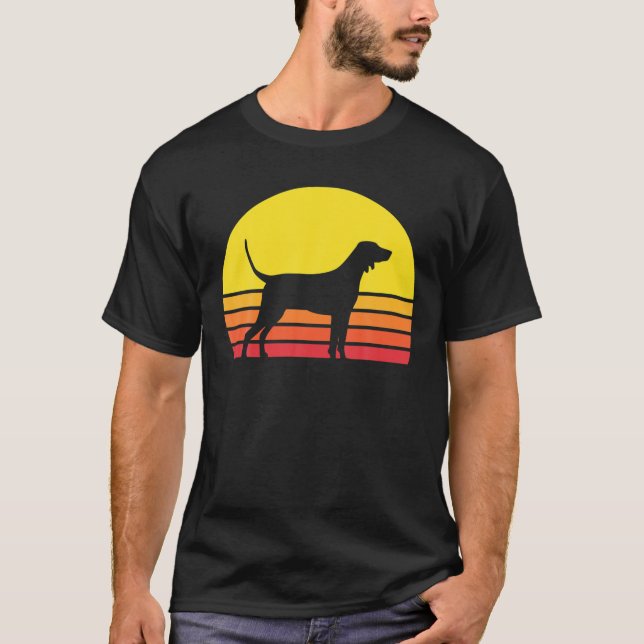Redbone Coonhound Dog Silhouette T-Shirt (Vorderseite)
