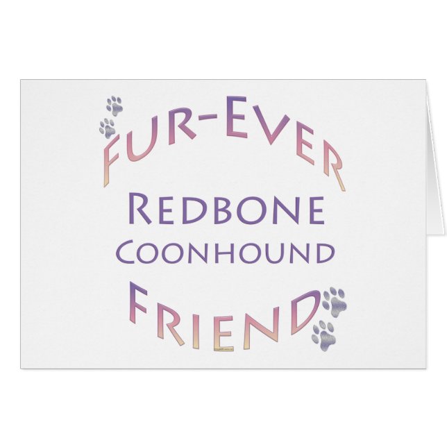 Redbone Coonhound Furever Friend (Vorderseite (Horizontal))