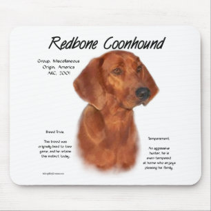 Redbone Coonhound-Geschichtsentwurf Mousepad