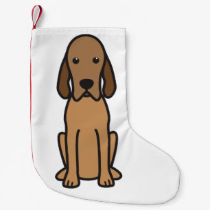 Redbone Coonhound-HundeCartoon Kleiner Weihnachtsstrumpf