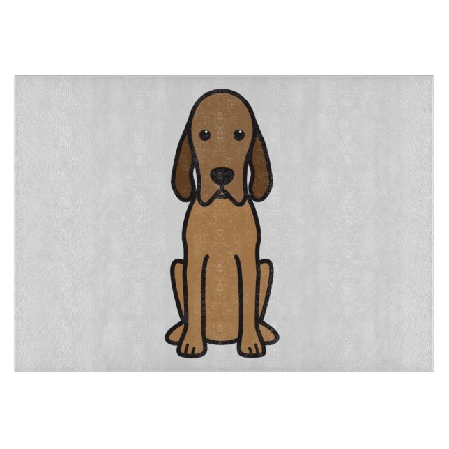 Redbone Coonhound-HundeCartoon Schneidebrett (Vorderseite)