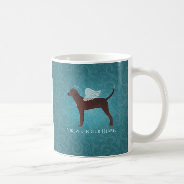 Redbone Coonhound Pet Memorial Angel Dog Kaffeetasse (Rechts)