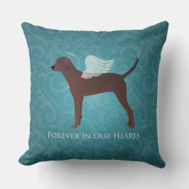 Redbone Coonhound Pet Memorial Angel Dog Kissen
